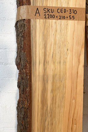 Blue Atlas Cedar - Waney Edge Boards Close Up