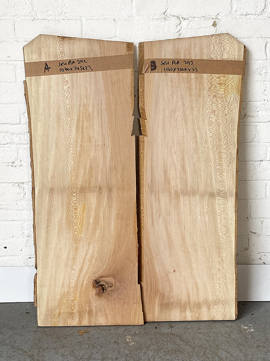 London Plane - Bookmatched Wood Boards