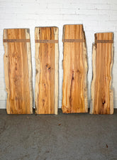 Yew - Double Live Edge Boards Front